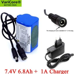 Varicore 7,4v 6800mah Li-ion Akkumulátor Pack+ Akkú Tőltő(5769)