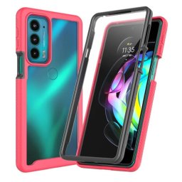 DUAL Kétoldalas borító Motorola Edge 20 rózsaszín piros