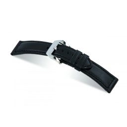 RIOS Milano Panerai bőr óraszíj, fekete, 24/22mm