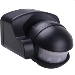 GAO - Mozgásérzékelő 230VAC 180fokos fekete 12m max:1000W IP44, 0687H