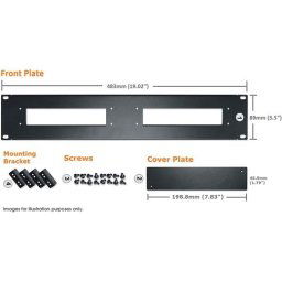 2U rack mount előlap két XPC slim PC-hez