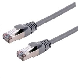 C-TECH Patchkábel Cat6a, S/FTP, szürke, 0,25m