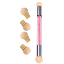 Gradient Sponges krmdszt ecsetkszlet 4 cserlhet fejjel - akrilgl, csillmos s pderszed pttyez eszkzk professzionlis krmmvszeknek