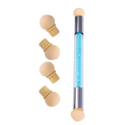 Gradient Sponges krmdszt ecsetkszlet 4 cserlhet fejjel - akrilgl, csillmos s pderszed pttyez eszkzk professzionlis krmmvszeknek
