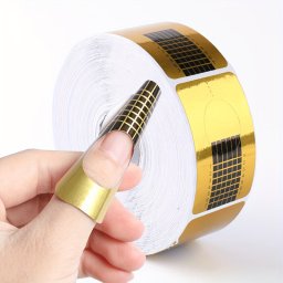 Nail Art Paprtart, Tglalap Alak Krmhosszabbt Arany Ujjtart, Krmragaszts Ujjtart, Krmhosszabbt Tart