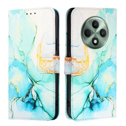 ART MARBLE Pénztárcahuzat Oppo Reno12 FS-hez 5G GREEN