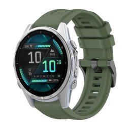 SILICONE Cserélhető szíj Garmin Fenix 8 43mm sötétzöldhöz