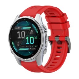SILICONE Cserélhető szíj Garmin Fenix 8 43mm piroshoz