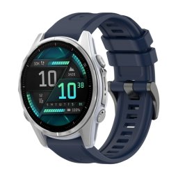 SILICONE Cserélhető szíj Garmin Fenix 8 43mm sötétkékhez