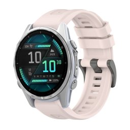 SILICONE Cserélhető szíj Garmin Fenix 8 43mm világos rózsaszín