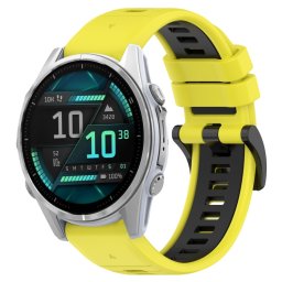 SPORT Cserélhető szilikon szíj Garmin Fenix 8 43mm sárga-fekete