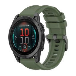 SILICONE Cserélhető szíj Garmin Fenix E 47mm sötétzöldhöz