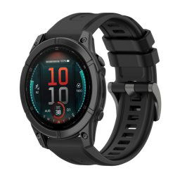 SILICONE Cserélhető szíj Garmin Fenix E 47mm fekete