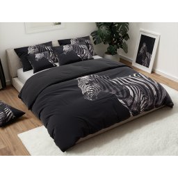 3D ZEBRA mikroszálas ágyneműhuzat fekete Ágyneműhuzat mérete: 70 x 90 cm | 140 x 200 cm