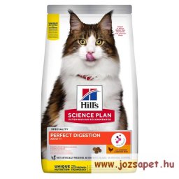 Hill's Science Plan PERFECT DIGESTION ADULT 1+ MACSKATÁP CSIRKÉVEL ÉS BARNA RIZZSEL