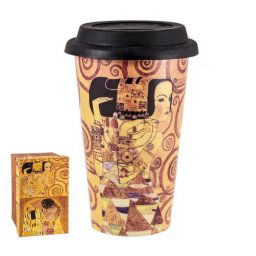 Klimt porcelán utazóbögre szilikon tetővel - Vágyakozás