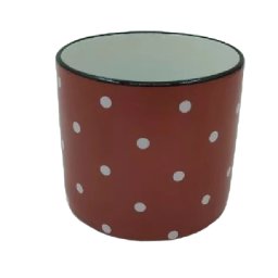 Konyhai eszköztároló 10 13 cm 750 ml kerámia piros pöttyös 259088