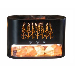 Design Párologtató Aroma Diffúzor Sókő kristály és Láng LED fénnyel 250ml - KP-023
