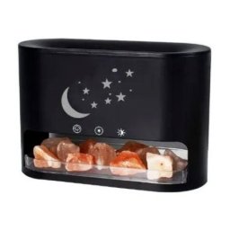 Design Párologtató Aroma Diffúzor Sókő kristály és Láng LED fénnyel 250ml - KP-023
