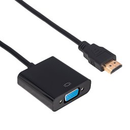 Adapter HDMI-VGA (HDMI/M-VGA/F) 15cm kábellel Akyga PN: AK-AD-42