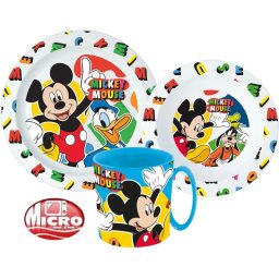 Mickey étkészlet, micro műanyag szett 350 ml-es bögrével Nr3