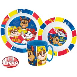Mancs Őrjárat étkészlet, micro műanyag szett 350 ml-es bögrével Nr6