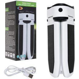 MX háromágú, összecsukható, szolár LED kempinglámpa 30W - fehér