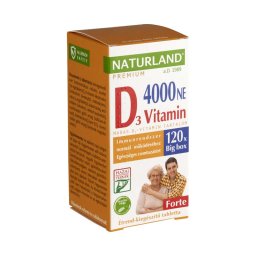 Naturland Prémium D-vitamin Forte étrend-kiegészítő tabletta 120x
