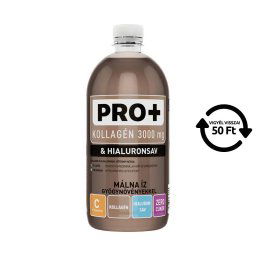 PRO+ Kollagen 3000 mg & Hyaluronsav málna ízű ital VIGYÉL VISSZA flakonban 750ml
