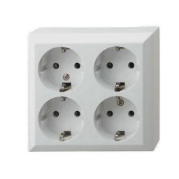 GAO 0313H Business Line IP20 4 frhelyes fldelt aljzat, 4 frhelyes fldelt csatlakozaljzat, beltri, 230 V~ / 50 Hz / 16 A,