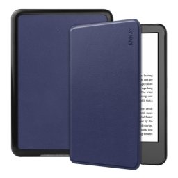 ENKAY LEATHER Flip borító az Amazon Kindle 11. generáció 2022 / 2024 készülékhez, sötétkék