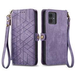 GEOM pénztárca tok Motorola Moto G14 lila