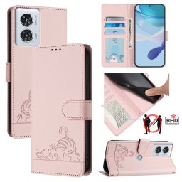 ART CAT Pénztárca tok pánttal Motorola Edge 50 Fusion világos rózsaszín
