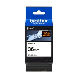 Brother STE-161 stencil fehér alapon fekete P-touch szalag
