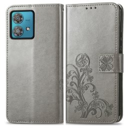 ART FLOWER S Pénztárcahuzat Motorola Edge 40 Neo szürke