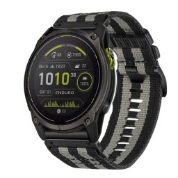 VÁSZON Cserélhető szíj Garmin Enduro 3-hoz szürke-fekete
