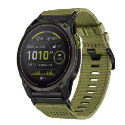 CANVAS Cserélhető szíj Garmin Enduro 3 OLIVE GREEN-hoz