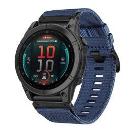 VÁSZON Cserélhető szíj Garmin Fenix E 47mm kékhez
