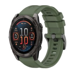 SILICONE Cserélhető szíj Garmin Fenix 8 51mm sötétzöldhöz