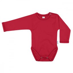 Kynga piros hosszú ujjú koraszülött baba body 44-56
