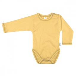 Kynga sárga hosszú ujjú koraszülött baba body 44-56