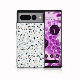 PROTEMIO MY ART Védőburkolat a Google Pixel 7-hez Pro GREY TERRAZZO (163)