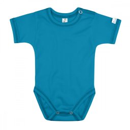 Kynga azúrkék rövid ujjú gyerek body 104-152