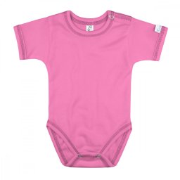 Kynga sötét rózsaszín rövid ujjú baba body 62-98
