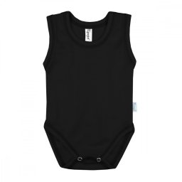 Kynga fekete ujjatlan baba body 62-98