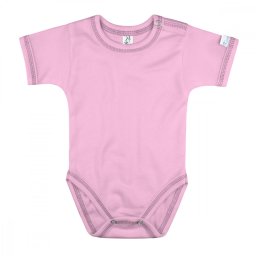 Kynga rózsaszín rövid ujjú baba body 80 - KIFUTÓ SZÍN, UTOLSÓ DARABOK!
