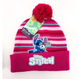 Lilo és Stitch téli kötött sapka pom pom