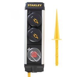 STANLEY SXECCC0LAJE 2-es eloszt kapcsolval, 5 m, IP44-es vdelem, alumnium hz, leszrhat, beltrben is hasznlhat, H07RN-F