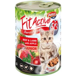 FitActive Cat Junior Beef & Lamb with Apple (24 x 415 g) 9.96kg