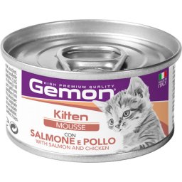 Gemon Cat Kitten Mousse with Salmon & Chicken (24 x 85 g) 2.2 kg